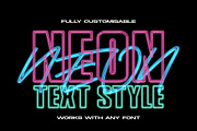 Neon Text Layer Style, a Layer Style Add-On by dbdslondon (Thumbnail 1 of 5)