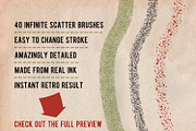 40 Retro Spray Illustrator Brushes, a Brush Add-On by Brigantine Designs (Thumbnail 2 of 5)