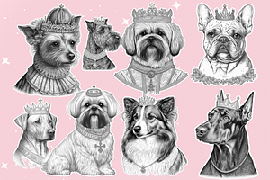 Dogs In Crown Royal Procreate Brush