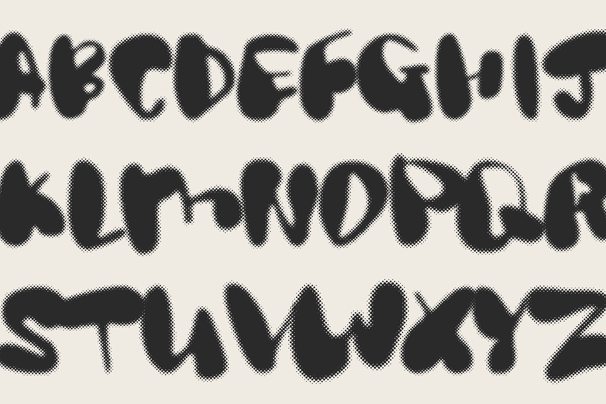 ANALOG — halftone multilingual font, a Handwritten Font by Studio Noppo (Photo 3 of 7)