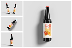 Glass Bottle Mockup, a Packaging Mockup by Hazzpro_Std