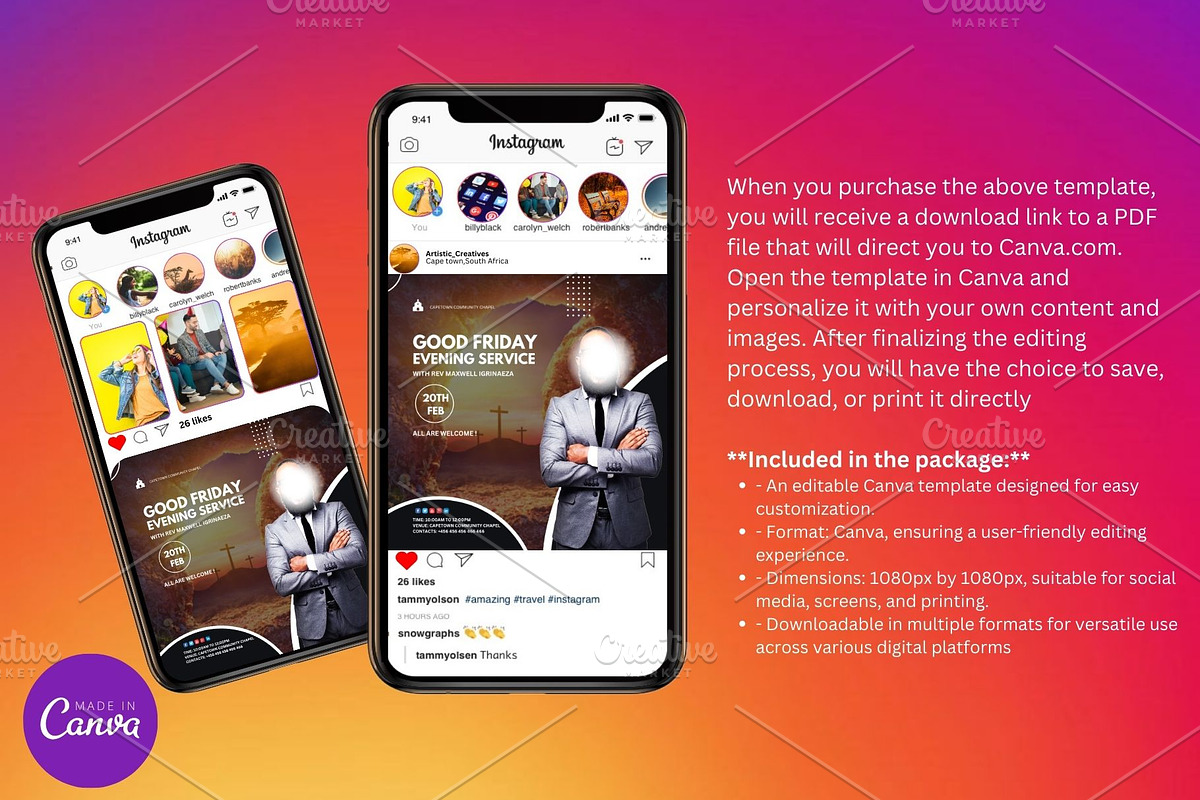 Good Friday Service Flyer Template, a Social Media Template by Mishek Munene (Photo 3 of 4)