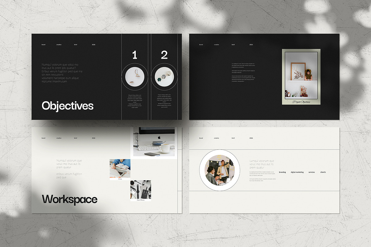 Creative Brief Template, a Presentation Template by White Graphic (Photo 3 of 8)