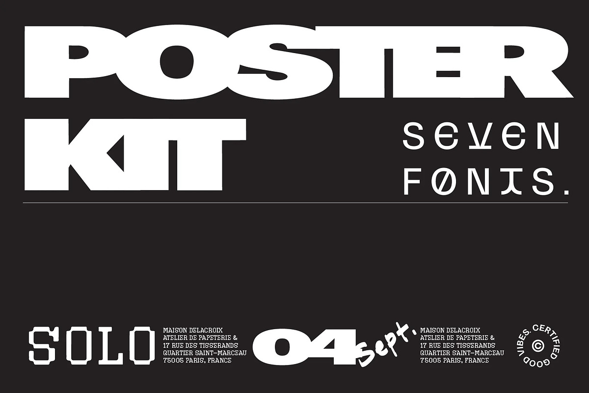 POSTER FONT KIT, a Sans Serif Font by Tropical Type (Photo 1 of 14)