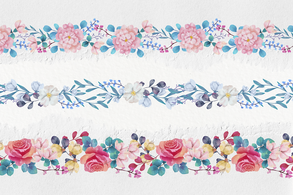 Watercolor Pink Floral Alphabet, a Decorative Illustration by Ana design (Photo 3 of 5)