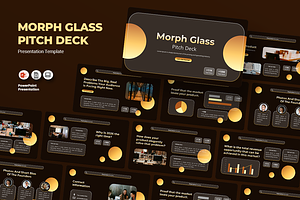Morph Glass Pitch Deck - PowerPoint, a Presentation Template by Iqsiart Studio