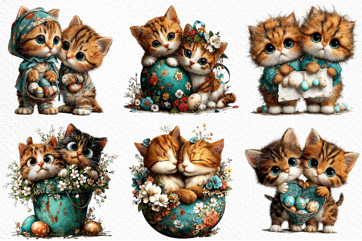 Whimsical Easter Cat Best Friend Png, an Illustration by Craft Nest (Photo 4 of 11)