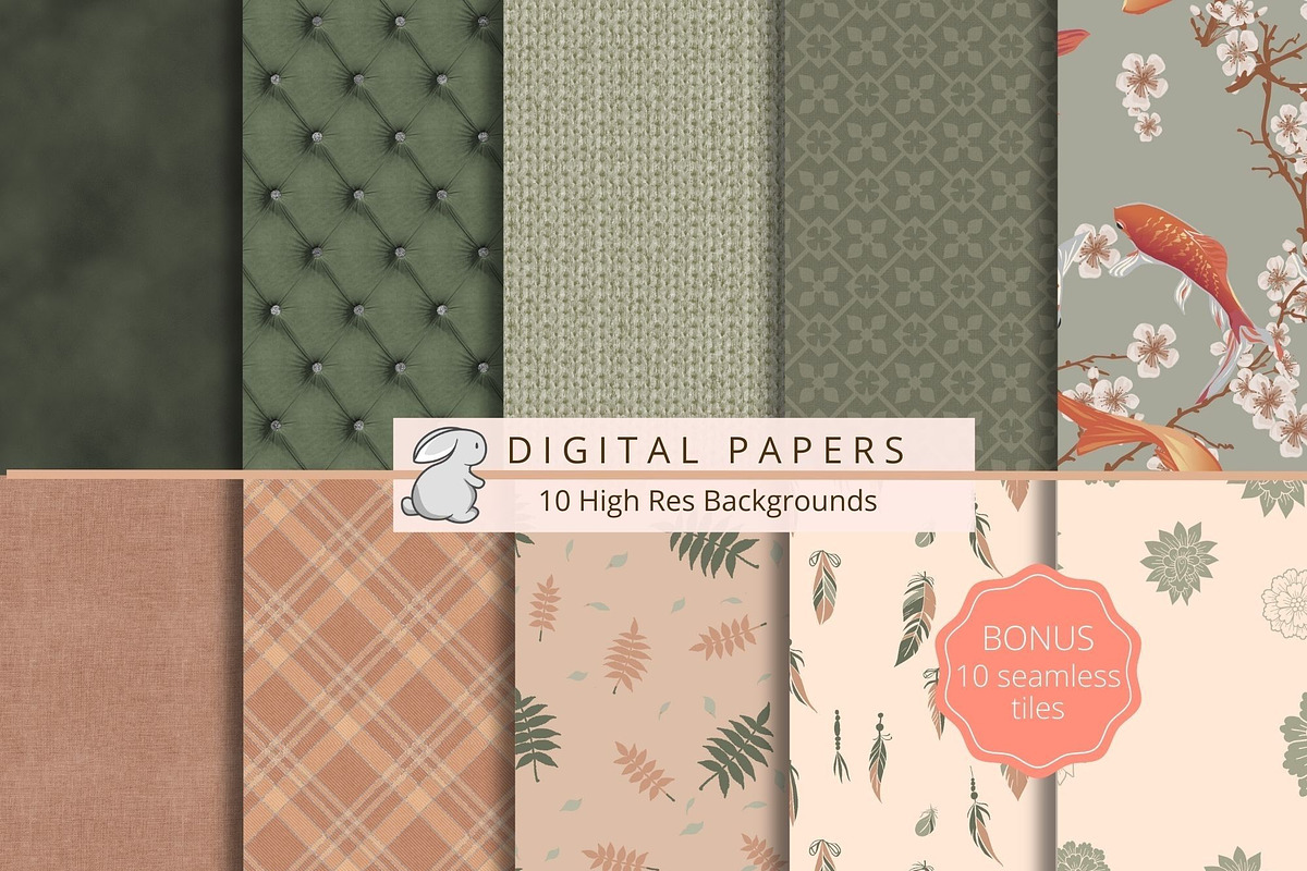 Seamless Digital Paper Bundle, an Illustration by Kandace Lalo Designs (Photo 9 of 10)