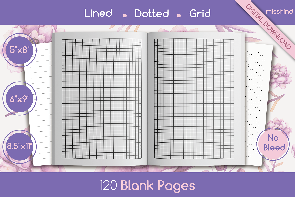 18 Books: Lined,Grid,Dotted, a Templates & Theme by HyeRi (Photo 2 of 4)