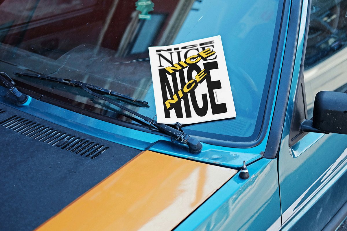Poster on Retro Car Realistic Mockup, a Graphic by Bebop Studio (Photo 4 of 5)