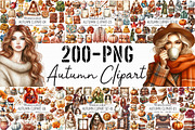 Autumn Clipart Mega Bundle, an Illustration by Libby Wishes (Thumbnail 1 of 4)
