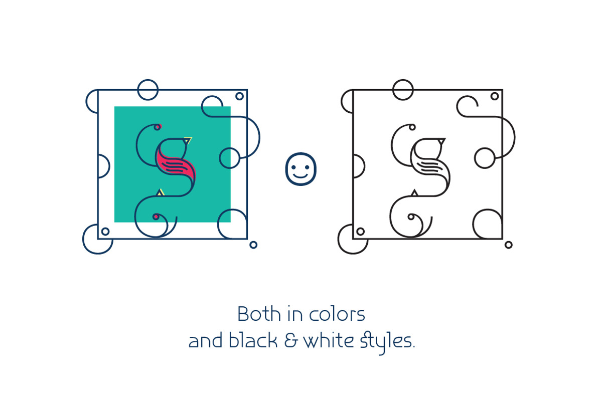 Bernal Drop Caps Color typeface preview 6