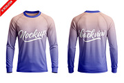 Raglan Long Sleeve T-shirt PSD, a Shirt Mockup by Bruno's Shop (Thumbnail 1 of 3)