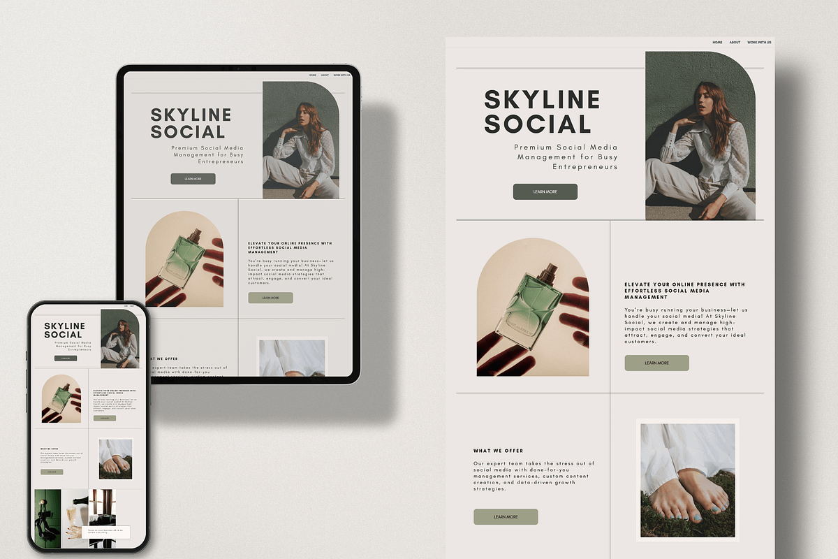 Canva Website Template, a Websites & App Template by Asha Glenn Design Studio (Photo 3 of 10)