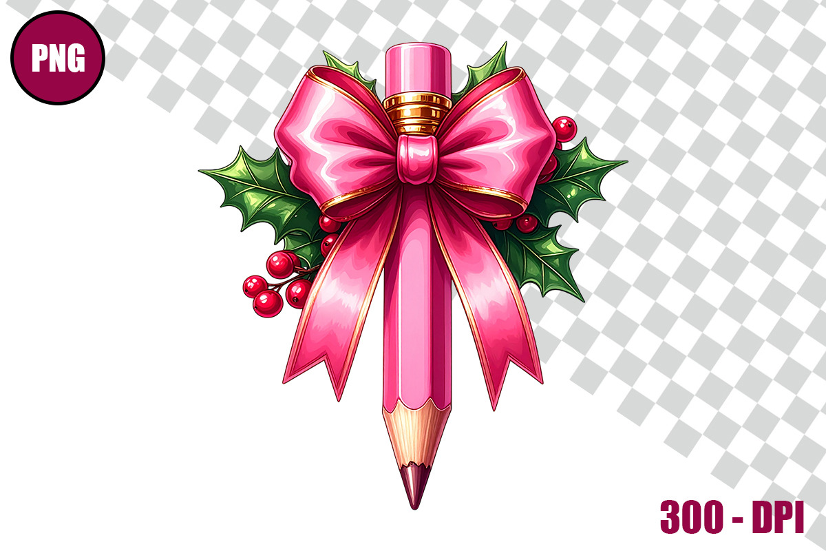 Pencil with Bow Clipart Bundle Files, a Decorative Illustration by taramija (Photo 26 of 26)