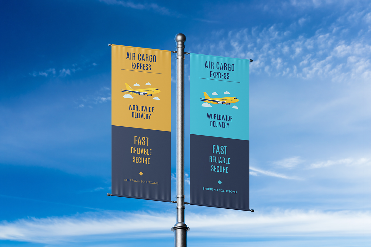 Pole Banner Mockup, an Advertising Mockup by DSNA Mockup (Photo 5 of 5)