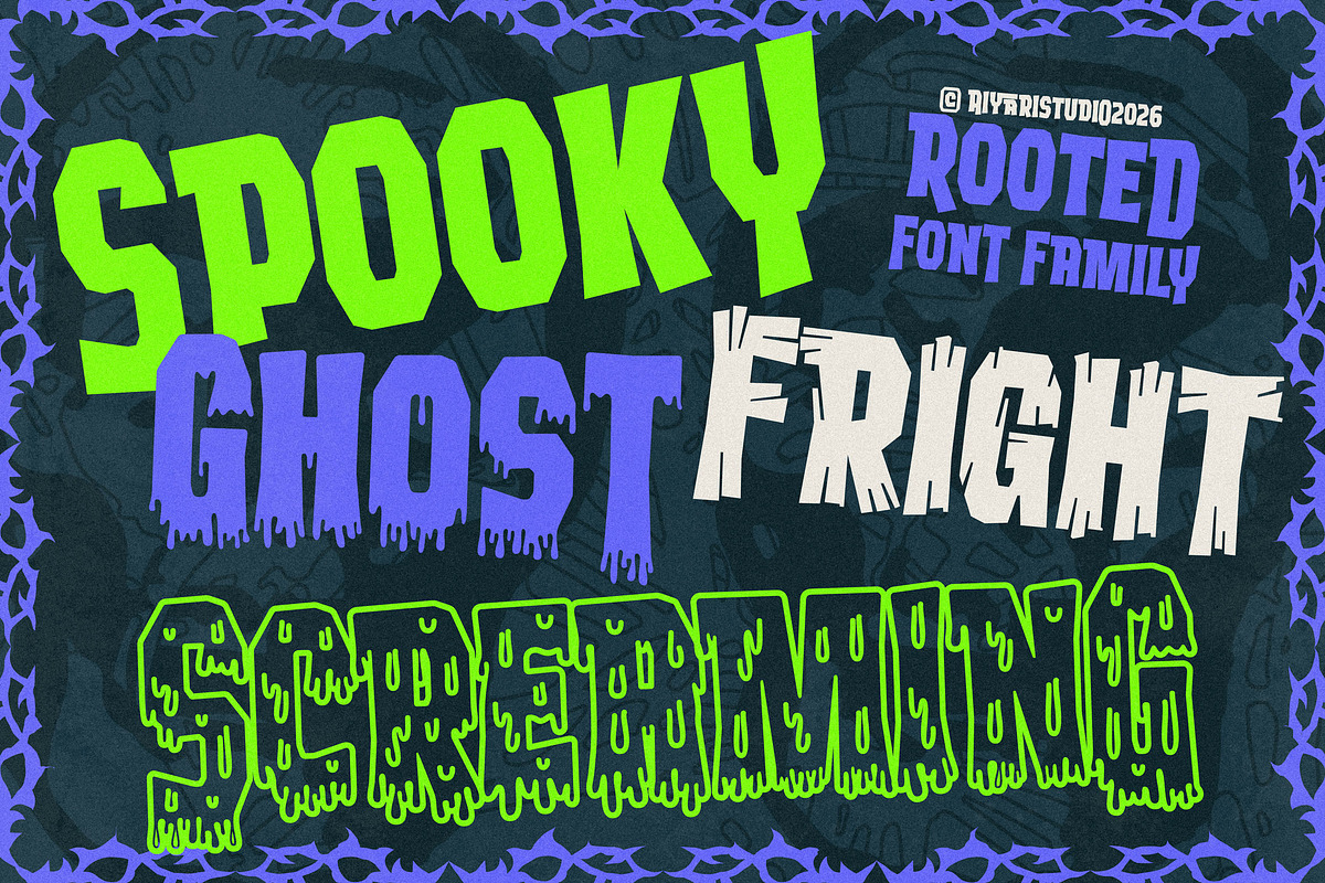 Rooted Font Family, a Handwritten Font by Aiyari (Photo 2 of 15)