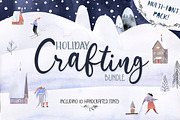 The Holiday Crafting Font Bundle, a Script Font by Lollipop Hand Drawn (Thumbnail 1 of 8)