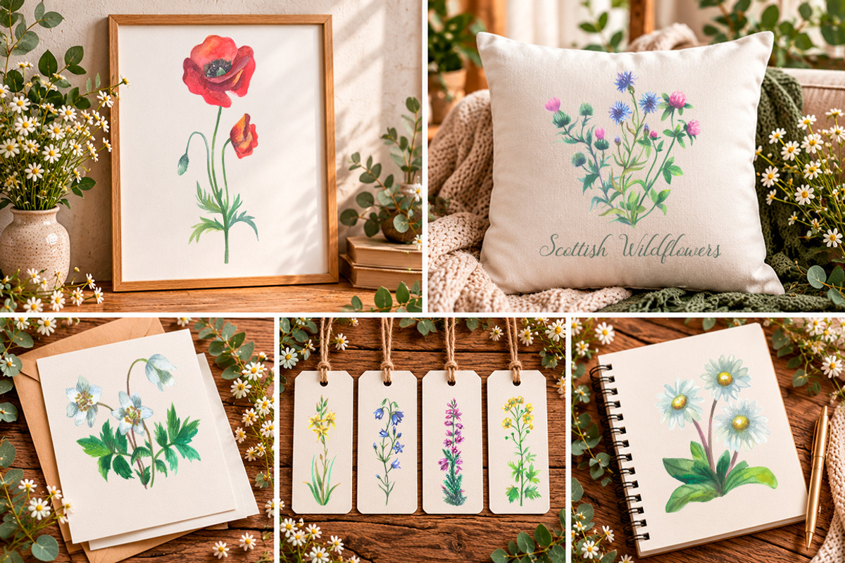 Scottish Wildflowers, an Object Illustration by FITALARTSNEDIGI (Photo 7 of 7)