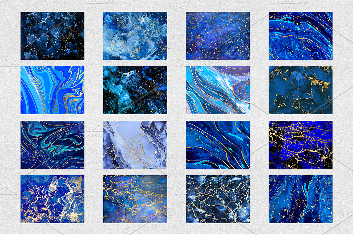 30 Blue and Gold Marble Backgrounds, a Background Graphic by Artemisia_Art (Photo 3 of 5)