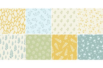 Hand drawn floral delicate prints
