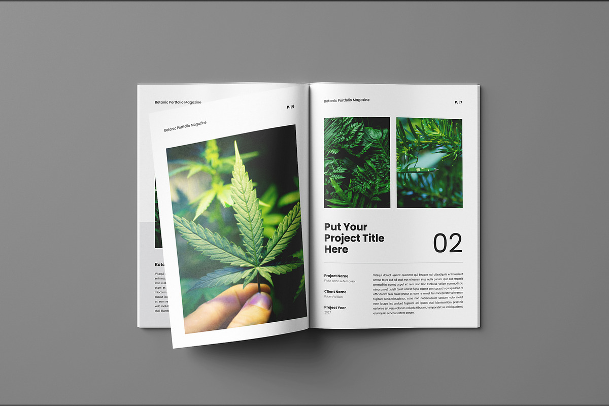Botanic Portfolio Brochure Layout, a Magazine Template by Seeing-art (Photo 4 of 11)