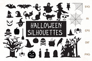 Halloween Silhouettes - Cliparts, a Decorative Illustration by Dasagani (Thumbnail 1 of 4)