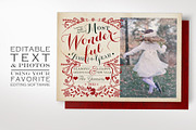 Christmas Photo Card Template, a Card Template by The Geekery Store (Thumbnail 1 of 4)