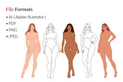 Plus Size Female Fashion Croquis, a Person Illustration by Shorena Fashion Draws (Thumbnail 10 of 13)