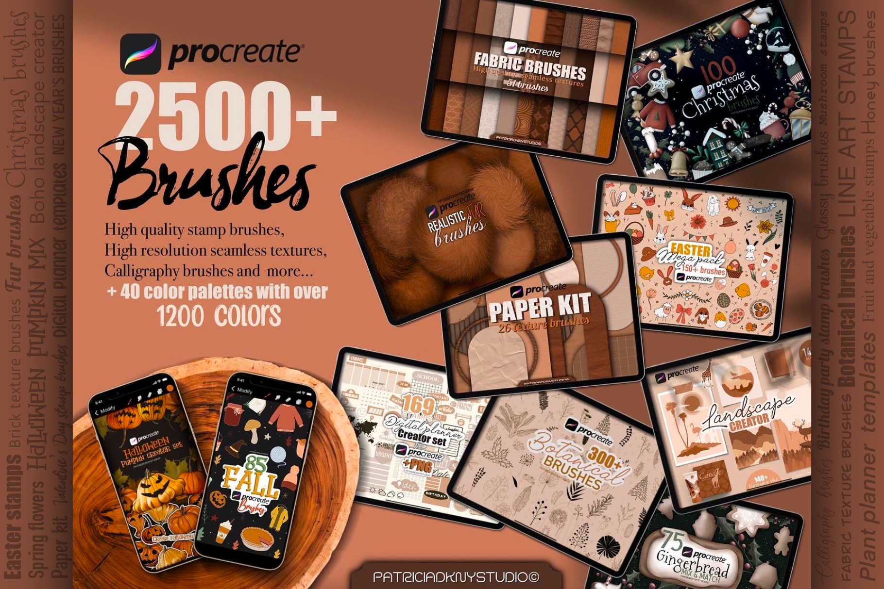 2500+ Procreate brushes // All shop, a Brush Add-On by PDknyStudio