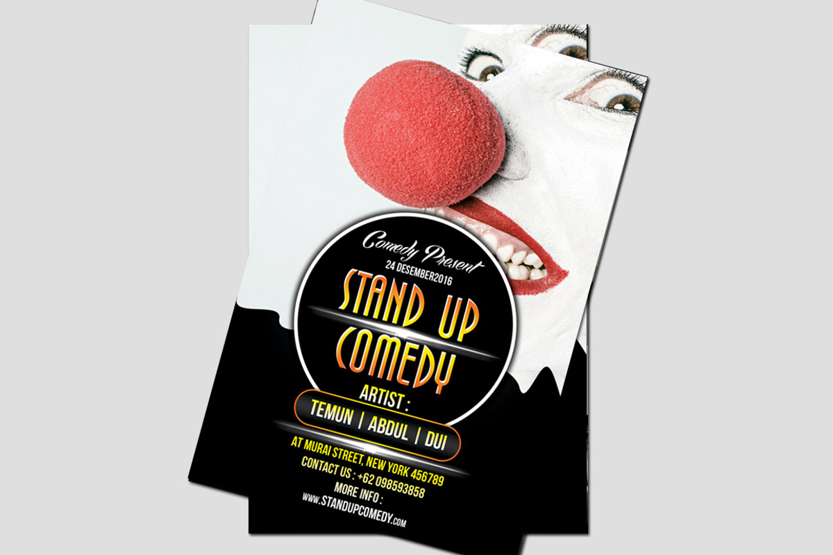 Stand Up Comedy Flyer Template, a Flyer Template by mesuka (Photo 2 of 3)
