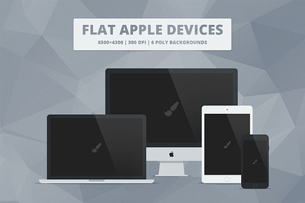 Flat Responsive Apple Web Mockups