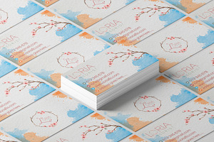 Floral Watercolor Business Card