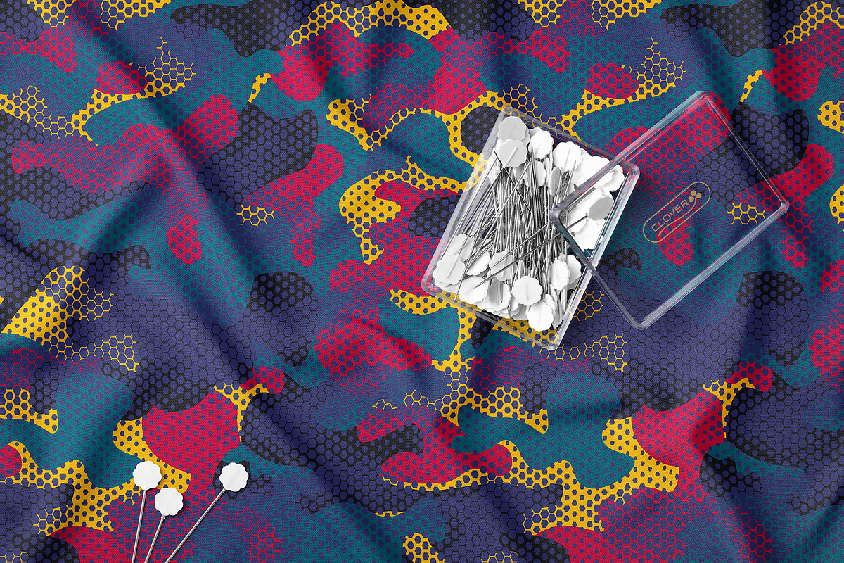 Colorful Hex Camo Pattern, a Pattern Graphic by StudioGlouna (Photo 2 of 4)
