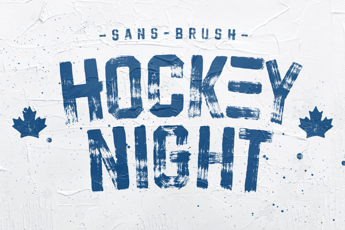 Hockeynight Sans Brush, a Sans Serif Font by XTOPH - Fonts (Photo 1 of 6)