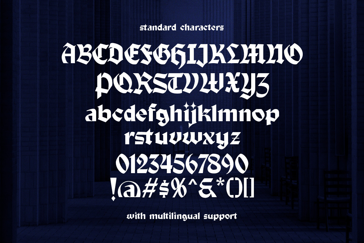 Black Magma Modern Blackletter, a Blackletter Font by Letterhend Studio (Photo 8 of 10)