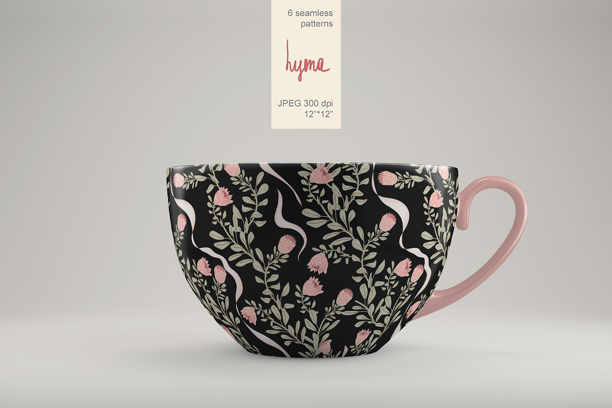 Hyena and protea seamless vector set, a Pattern Graphic by PatternsBlooming (Photo 4 of 6)