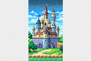 Castle Pixel Art Background, a Background Graphic by minhm2m (Thumbnail 9 of 12)