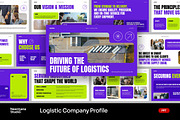 Purple Logistic Company Profile PPT, a Presentation Template by Neermana (Thumbnail 1 of 4)