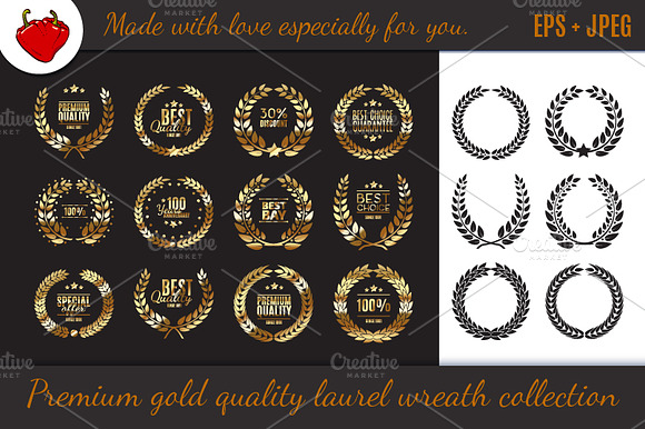 Premium Quality Laurel Wreath Set