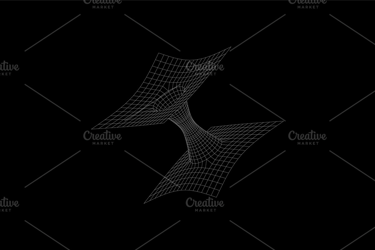 WIREFRAME GEOMETRIC ELEMENTS, an Object Graphic by BonkiStudio (Photo 10 of 11)