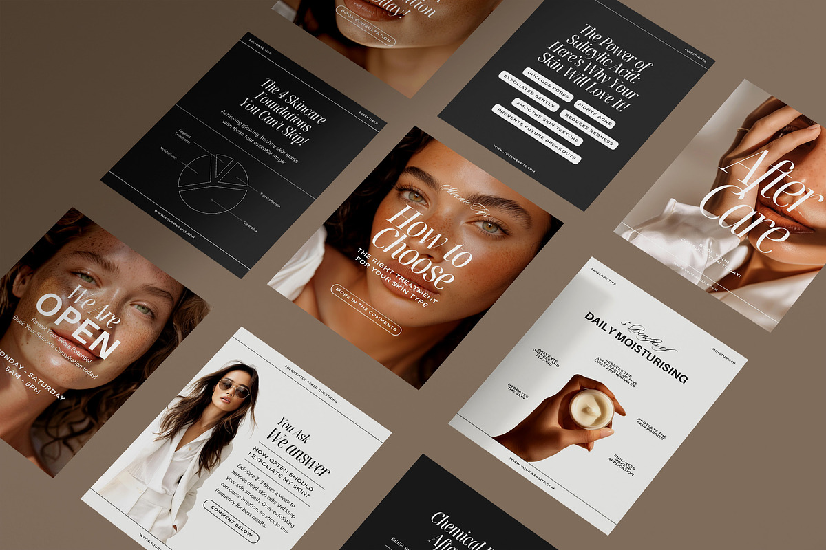 Skincare Instagram Templates, a Social Media Template by Studio Loire (Photo 5 of 13)