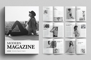 Modern Magazine Template, a Magazine Template by E-Type