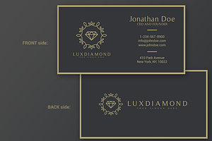 LuxDiamond Logo Business Card Free