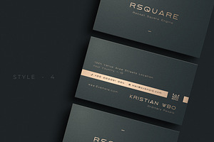 Stylist Green Business Cards - V.86