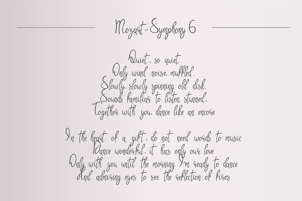 Symphony. Handycrafted font preview 3