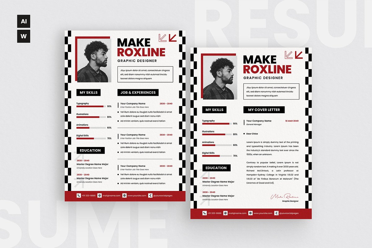 Minimalist Resume CV, a Resume Template by dokudokunomi (Photo 1 of 4)