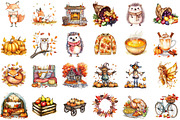 Cozy Fall Autumn Clipart Bundle, Fal, an Illustration by Sublimation Artist (Thumbnail 2 of 6)