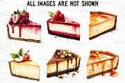 Cheesecake Watercolor Clipart, an Illustration by Craft Nest (Thumbnail 5 of 6)