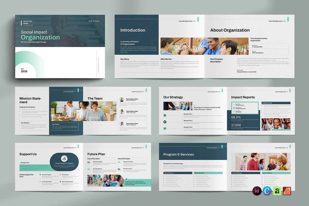 Nonprofit Org. Brochure Landscape, a Brochure Template by NorthPeak (Photo 1 of 11)